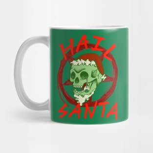 Hail Santa - Halloween Christmas Zombie Rocker Skull Mug